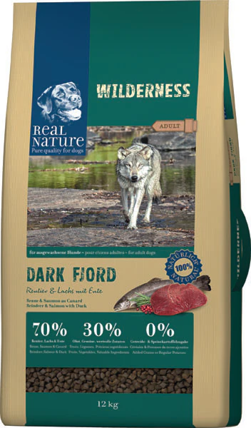 Adult Wilderness Dark Fjord kronhjort, laks & and 12 kg