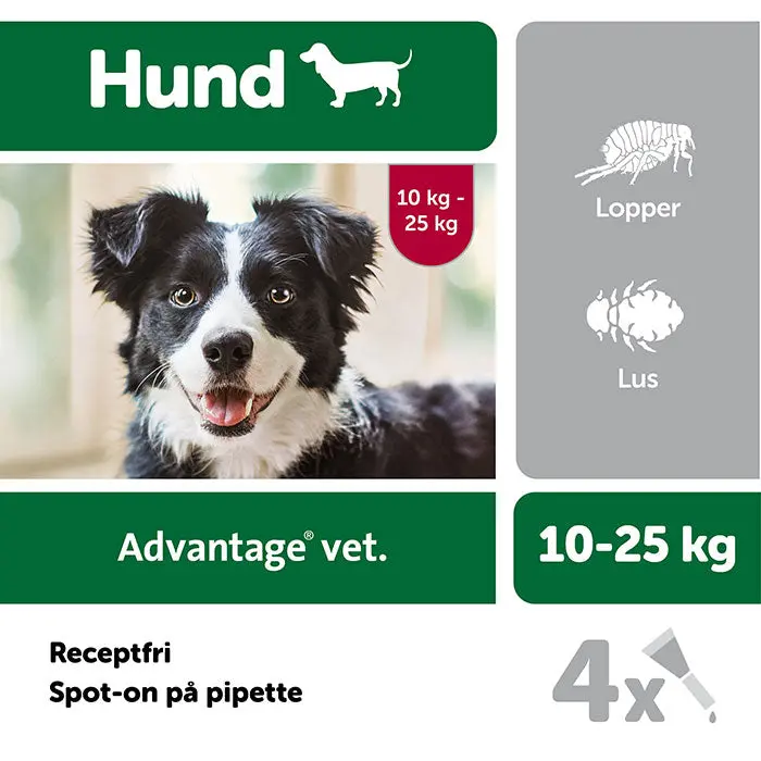 ADVANTAGE VET Loppemiddel hund 10-25 kg - 4x2,5 ml - Image 5