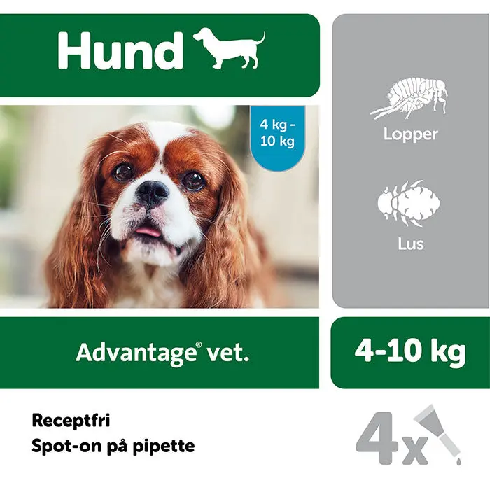 ADVANTAGE VET Loppemiddel hund 4-10 kg - 4x1,0 ml - Image 6