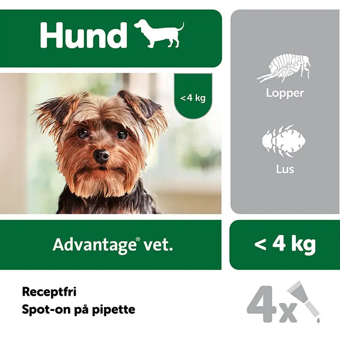 ADVANTAGE VET Loppemiddel hund under 4 kg - 4x0,4 ml - Image 6