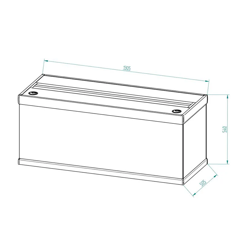 Akvarium Fusion 325 l, 130x50x50 cm alu - Image 3