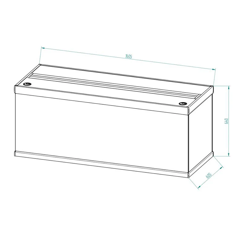 Akvarium Fusion 576 l, 160x60x60 cm alu - Image 4
