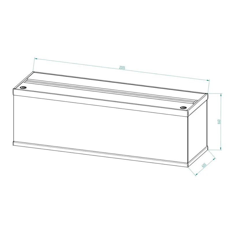 Akvarium Fusion 720 l, 200x60x60 cm alu - Image 3