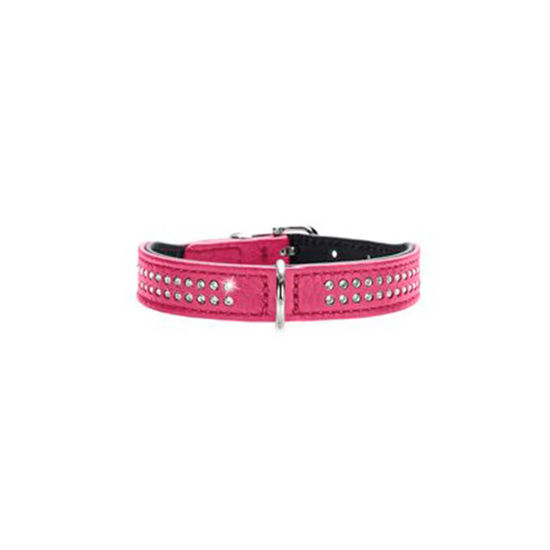 Læderhalsbånd Diamond Petit Pink - Image 3