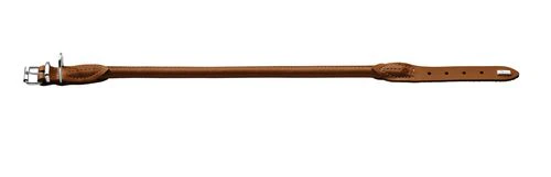 Læder rund halsbånd Elg 41-46cm, 10mm bred Cognac