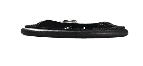 Læder rund halsbånd Petit Elg 30-33 cm 6 mm bred sort - Image 3