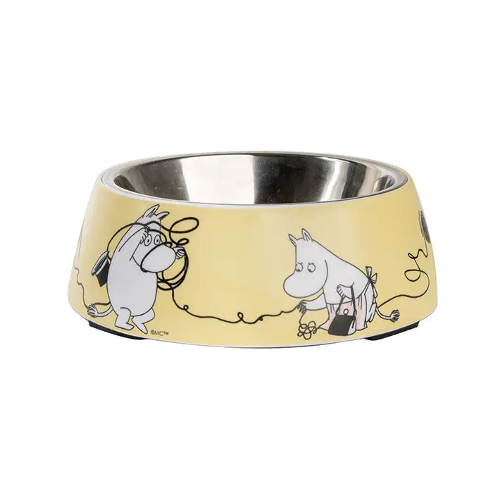 Melamin skål Moomin Pets M 325 ml gul - Image 4