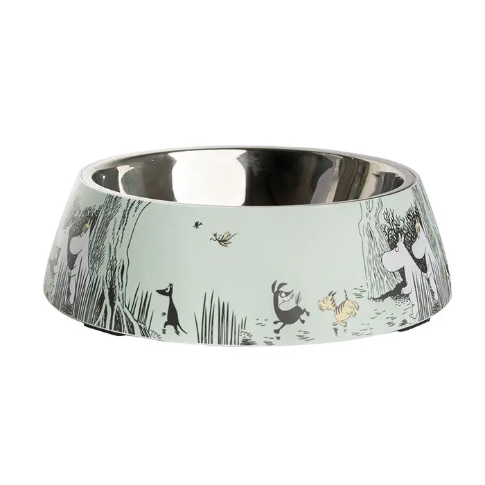 Melamin skål Moomin Pets XL 1200 ml grøn - Image 4