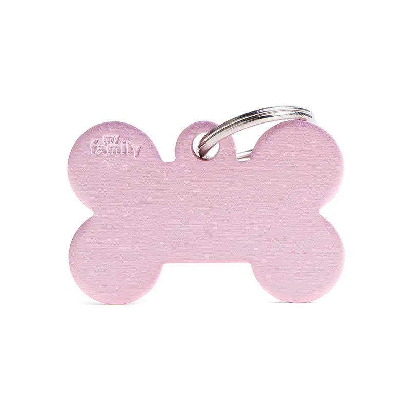 Navnetegn ben big 2,5x3,8 cm pink