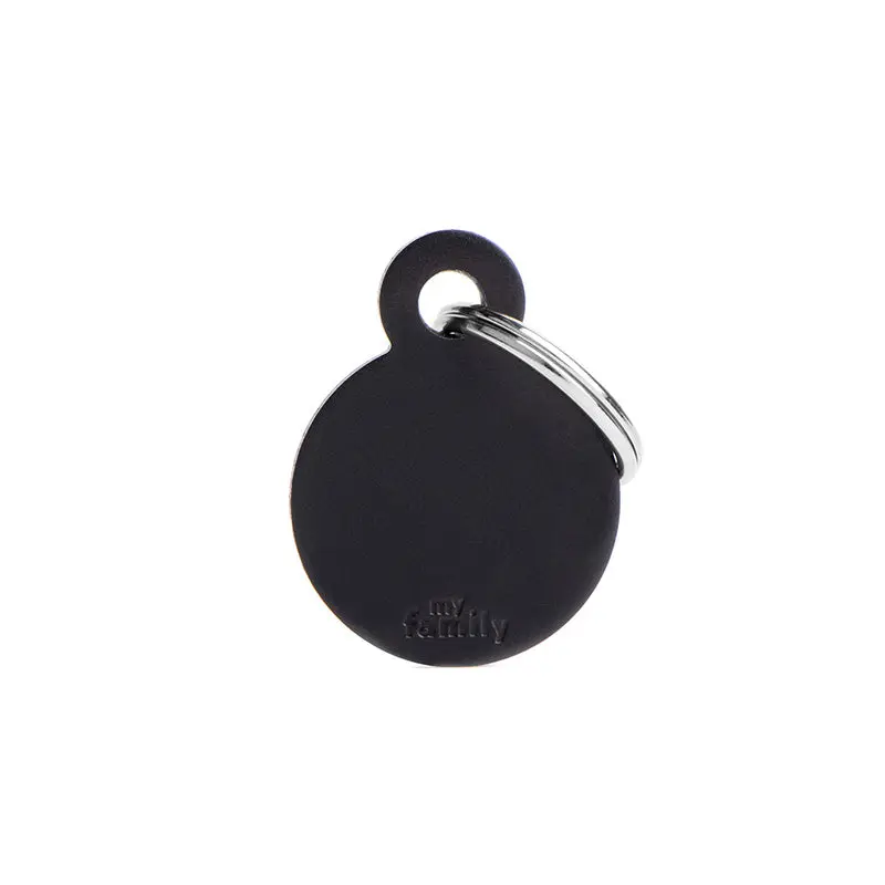 Navnetegn cirkel small 2,85x2,15 cm sort