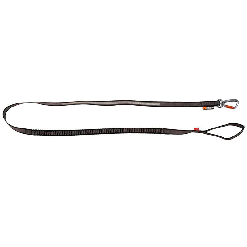 Hundeline touring bungee 3 m sort & grå