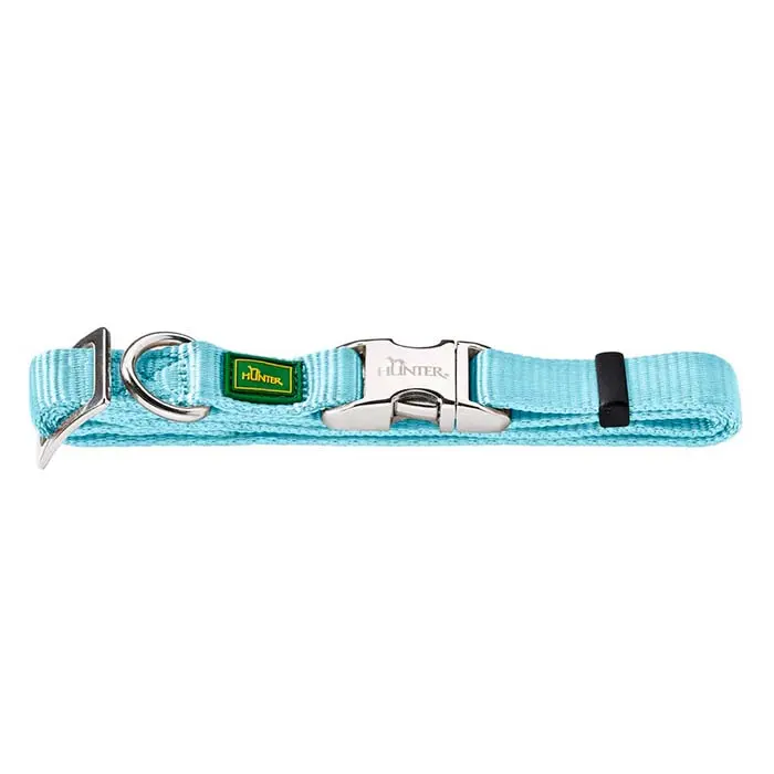 Nylonhalsbånd Alu-Strong Basic M 30-45 cm lyseblå