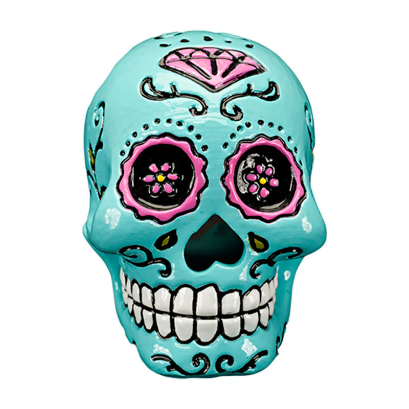 Akvariedek. Sugar Skull Kraniumm 6,9x5,72x7,62 cm blå