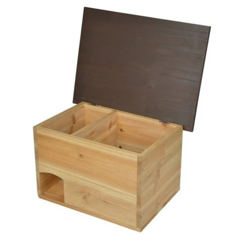 Pindsvinehus træ 40x30x30 cm - Image 2