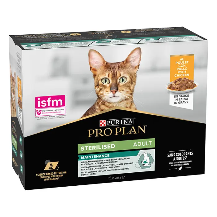 Adult Sterilised, menu pouch kylling 10x85 g