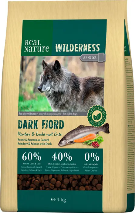 Senior Wilderness Dark Fjord kronhjort og laks 4 kg