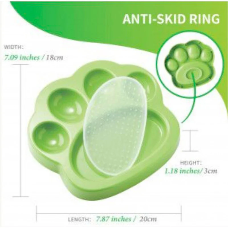 2-IN-1 mini slow feeder & slikkemåtte easy grøn - Image 2