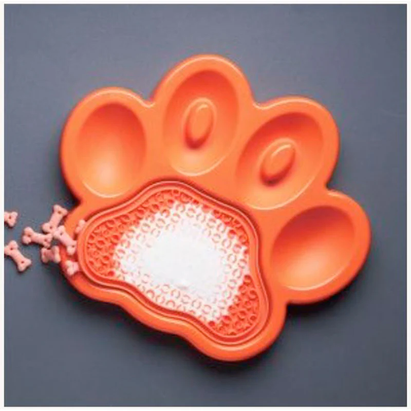 2-in-1 slow feeder & slikkemåtte easy orange - Image 3