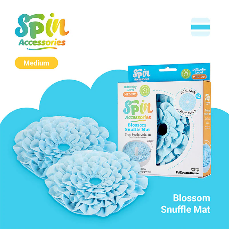 Blossom Snuffle Mat 23x3 cm 2-pak lyseblå - Image 3
